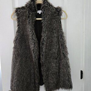 Joseph A Faux Fur Sweater Vest - Size L